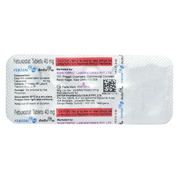 Febzeal 40mg Tablet 10'S Price, Uses, Side effects, Substitutes | Netmeds