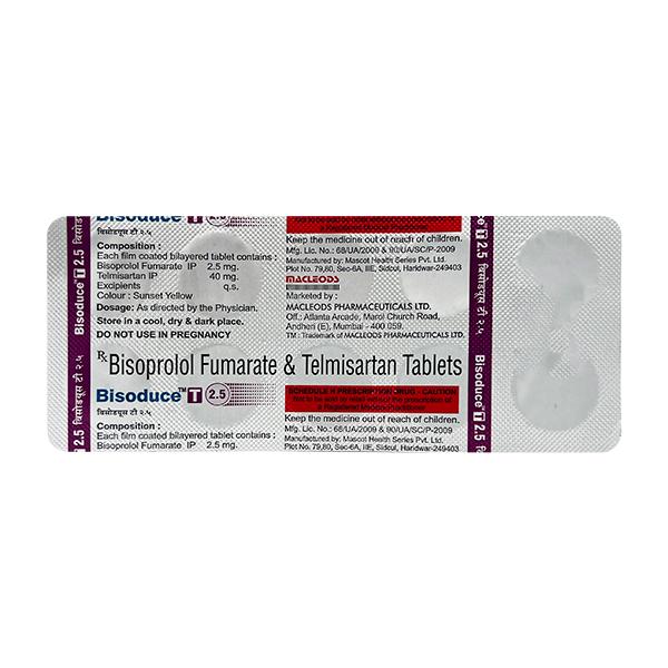 Bisoduce T 2.5 Tablet 10's Price, Uses, Side effects | Netmeds