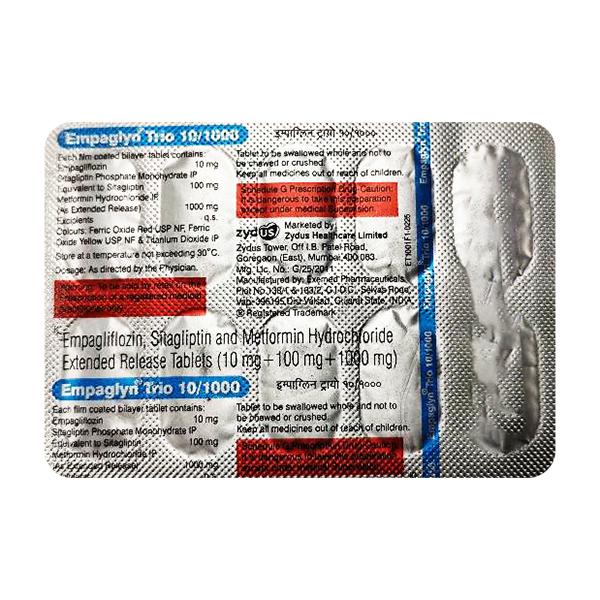 empaglyn trio 10 1000 tablet
