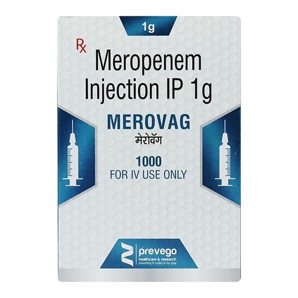 Buy MEROVAG 1000 Injection 1's Online at Upto 25% OFF | Netmeds