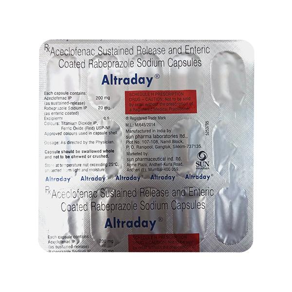 Altraday Capsule 15's Price, Uses, Side effects | Netmeds