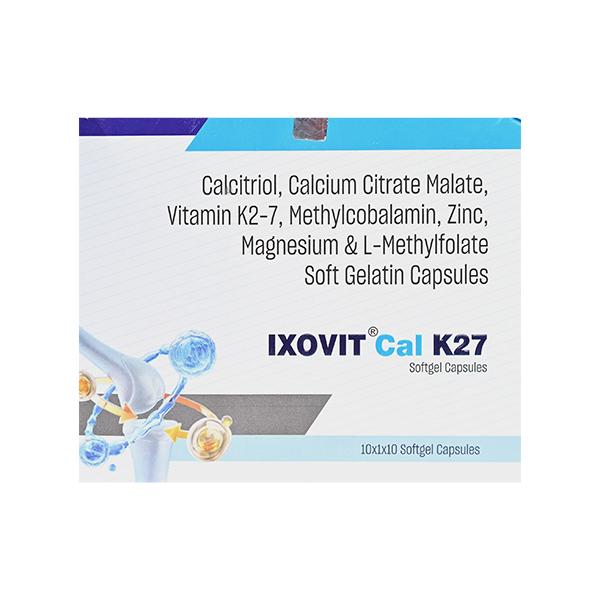 IXOVIT CAL K27 Softgel Capsule 10's Price, Uses, Side effects ...