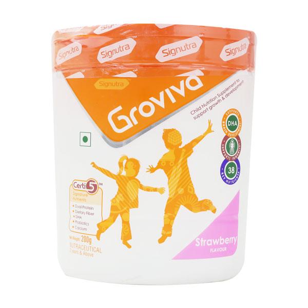 GROVIVA STRAWBERRY FLAVOUR Powder 200gm Online at Discounted Price ...