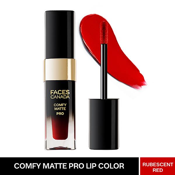 Buy Faces Canada Comfy Matte Pro Liquid Lipstick - Rubescent Red 04, 5. ...