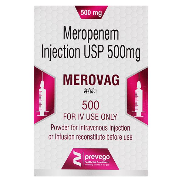 MEROVAG 500 Injection 1's Price, Uses, Side effects, Substitutes | Netmeds