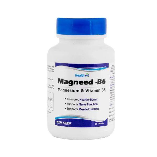 Buy Healthvit High Absorption Magneed-B6 Magnesium and Vitamin B6 ...