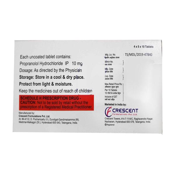propranolol 10mg cmi