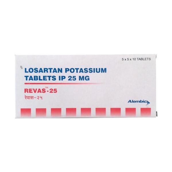 Revas 25mg Tablet 10'S : Price, Uses, Side Effects | Netmeds