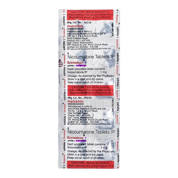 Acenomac 1mg Tablet 10'S Price, Uses, Side effects, Substitutes | Netmeds