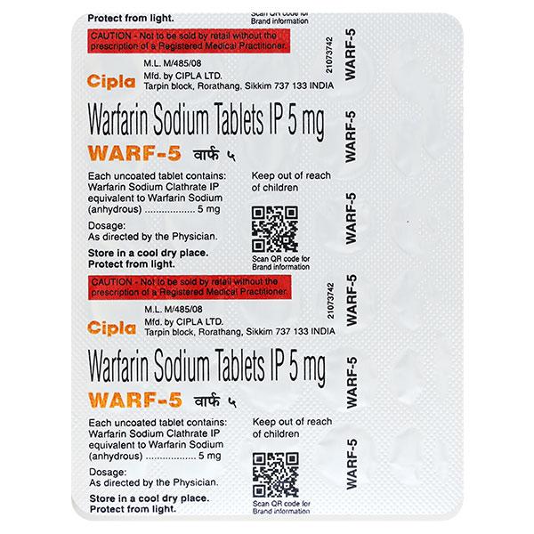 warf 5mg tablets