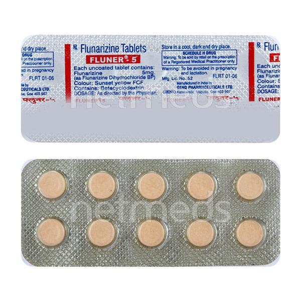 Fluner 5mg Tablet 10'S Price, Uses, Side effects, Substitutes | Netmeds