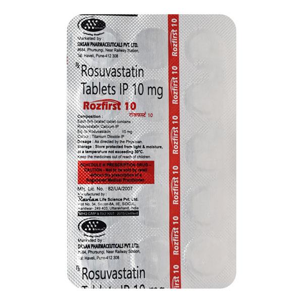 ROZFIRST 10 Tablet 15's Price, Uses, Side effects, Substitutes | Netmeds