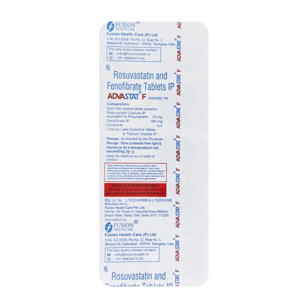 Buy Advastat F Tablet 10's Online at Upto 25% OFF | Netmeds