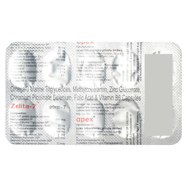 Buy Zelita 7mg Capsule 10'S Online at Upto 25% OFF | Netmeds