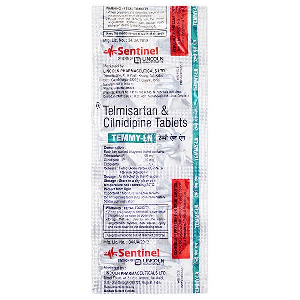 Temmy Ln Tablet 10's : Price, Uses, Side Effects | Netmeds