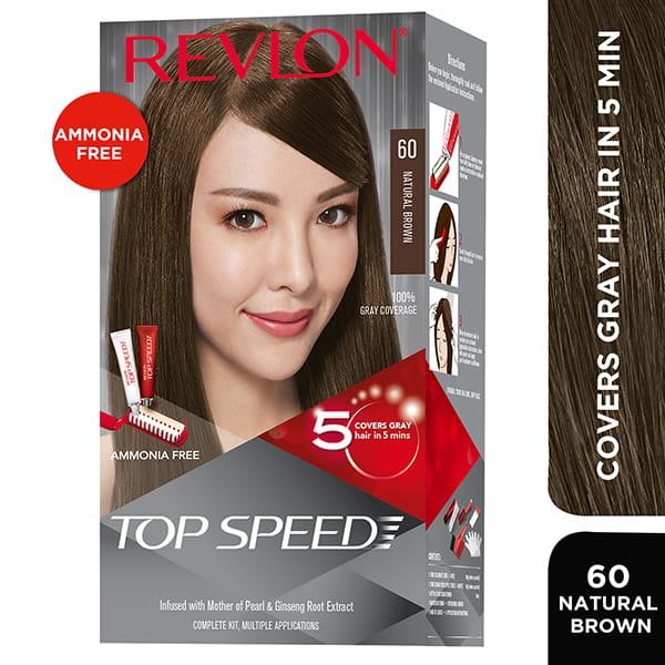 Buy Revlon Top Speed Hair Color-Natural Brown 60 (40gm+40gm+15ml) 1's ...
