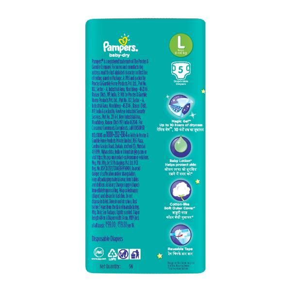Disposable Diaper Pampers Active Dry Buy Pampers Baby-Dry (L) 5's