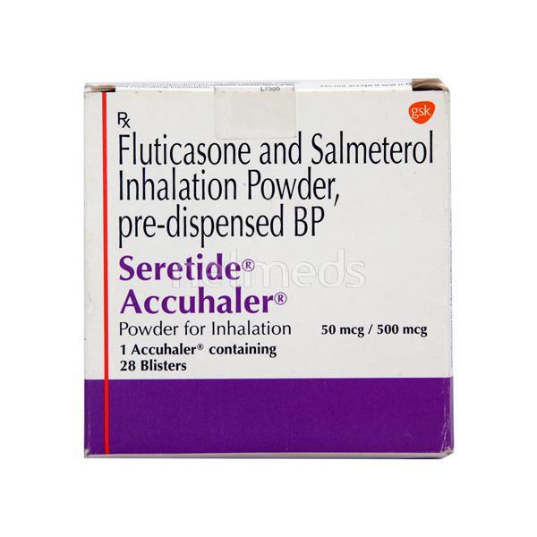 Seretide Accuhaler 50/500mcg Blister 28'S Price, Uses, Side effects ...