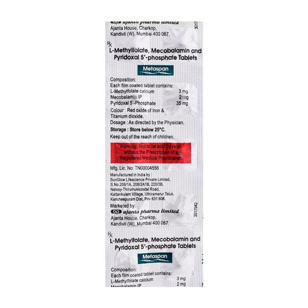 Metaspan Tablet 10'S Price, Uses, Side effects, Substitutes | Netmeds