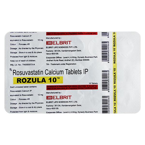 Buy Rozula 10mg Tablet 15'S Online at Upto 25% OFF | Netmeds