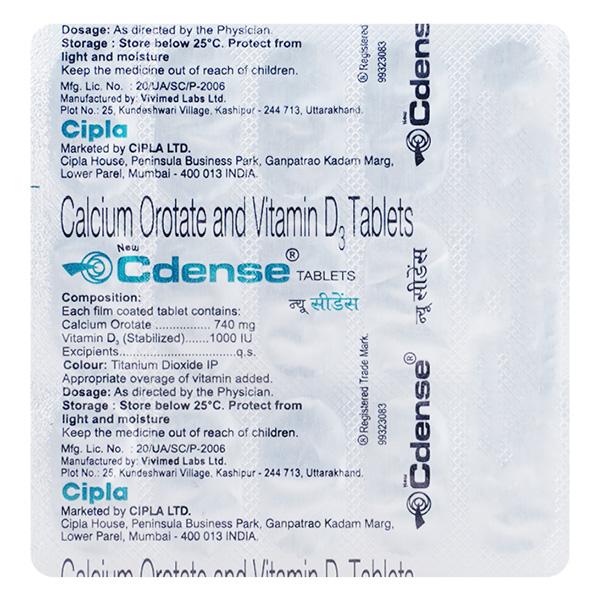 CDENSE NEW Tablet 15's Price, Uses, Side effects, Substitutes | Netmeds