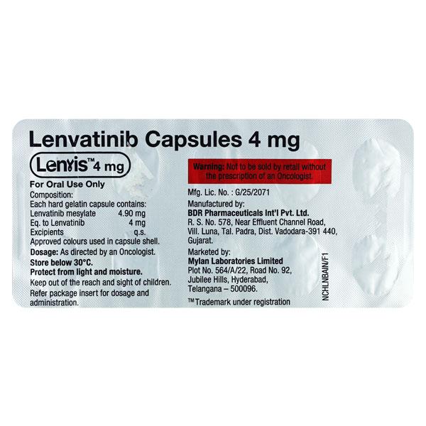 LENRIS 4mg Capsule 10's Price, Uses, Side effects, Substitutes | Netmeds