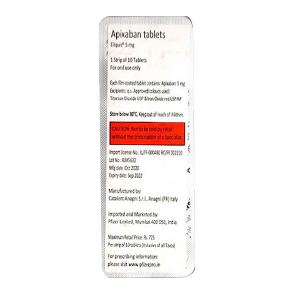 eliquis 5mg tablets
