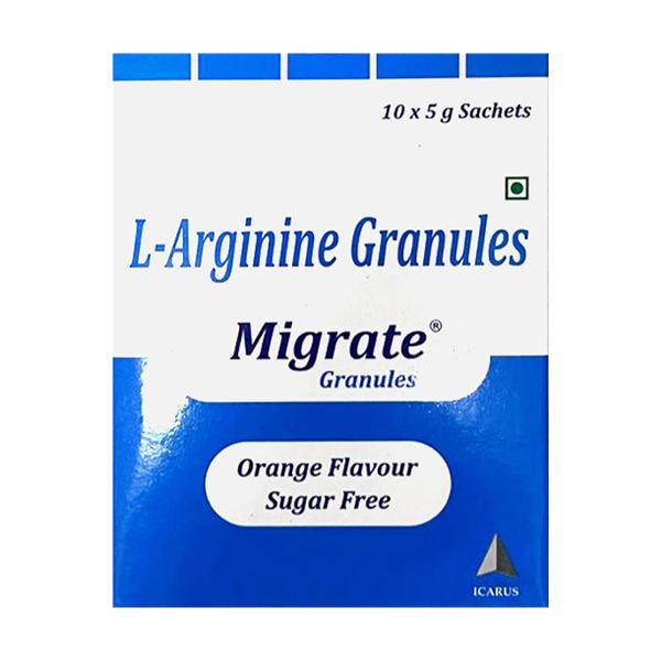 Buy MIGRATE (VEG) SUGAR FREE ORANGE FLAVOUR Granules 5g Online | Netmeds