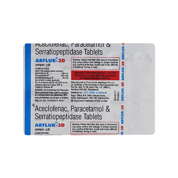 Buy Arflur 3D Tablet 10'S Online at Upto 25% OFF | Netmeds