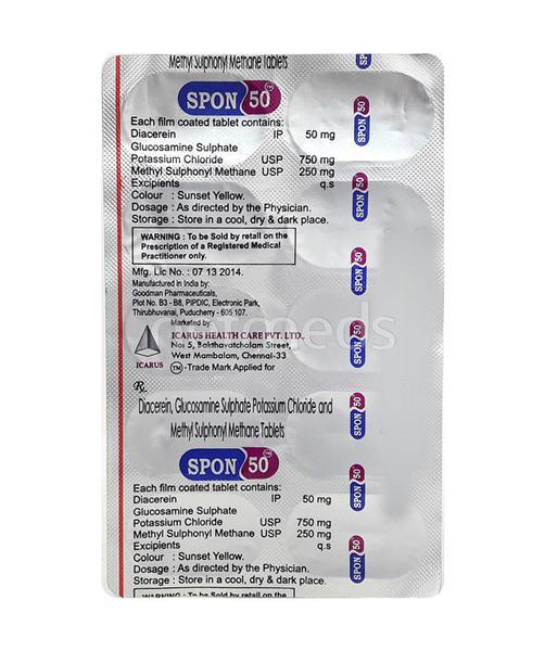 Spon 50mg Tablet 10'S Price, Uses, Side effects, Substitutes | Netmeds