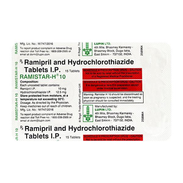 Ramistar H 10mg Tablet 15'S : Price, Uses, Side Effects | Netmeds