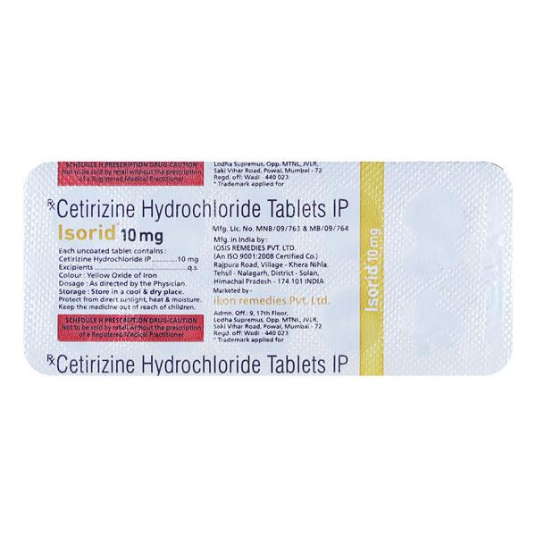 Buy ISORID 10mg Tablet 10's Online at Upto 25% OFF | Netmeds