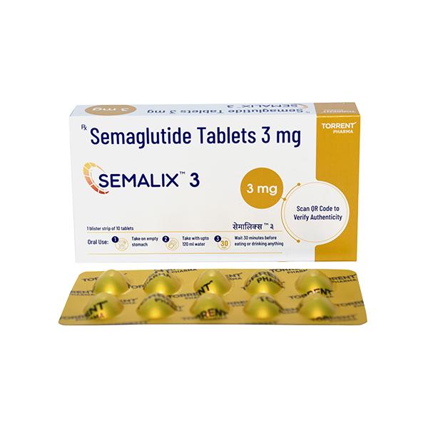 cephalexin and semaglutide SEMALIX 3 Tablet 10's