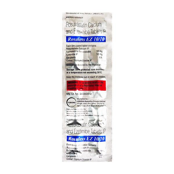 Buy ROSULESS EZ 10/10 Tablet 10's Online | Netmeds
