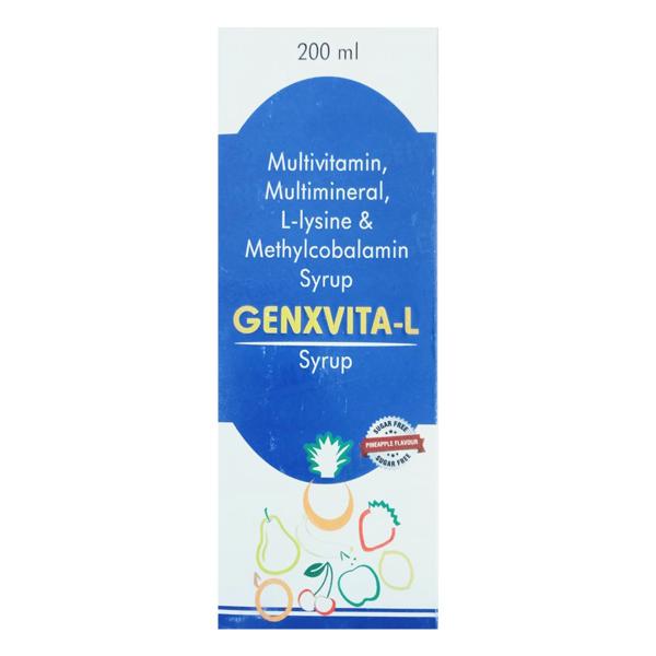 GENXVITA L SUGAR FREE Syrup 200ml : Uses, Side Effects, Price | Netmeds