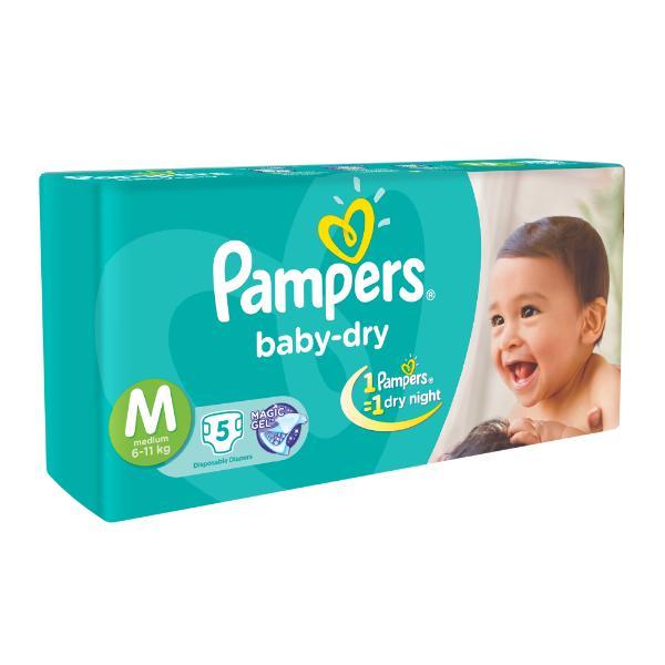Buy Pampers Baby-Dry (M) 5's Online at Discounted Price Netmeds