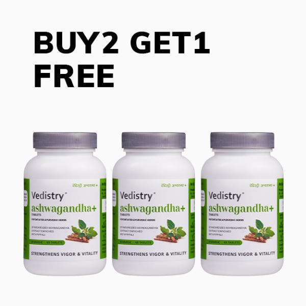 Vedistry Ashwagandha+ Tablets 60's (2 get 1 free) 1's Online at ...
