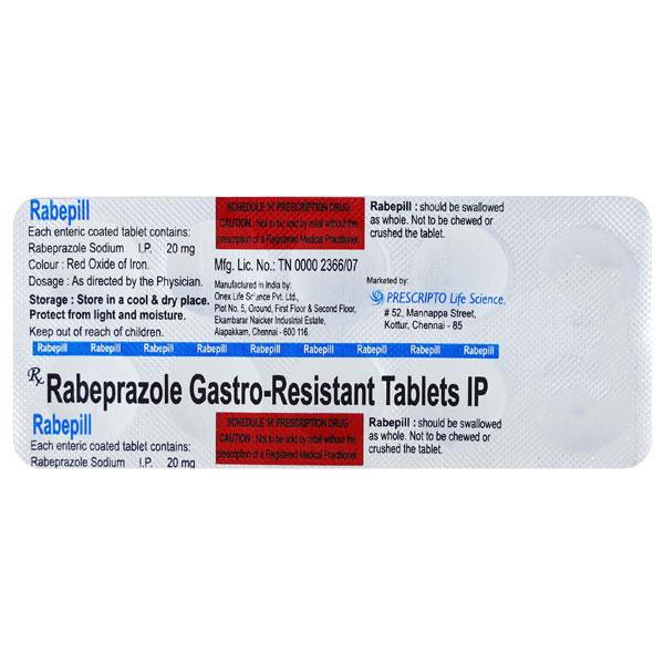 RABEPILL Tablet 10's Price, Uses, Side effects, Substitutes | Netmeds