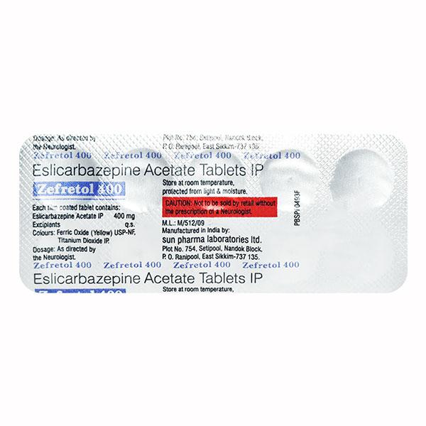 Zefretol 400mg Tablet 10'S Price, Uses, Side effects, Substitutes | Netmeds