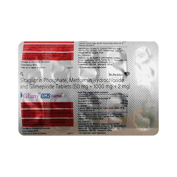 Buy GLIMY SM FORTE 2 Tablet 10's Online | Netmeds