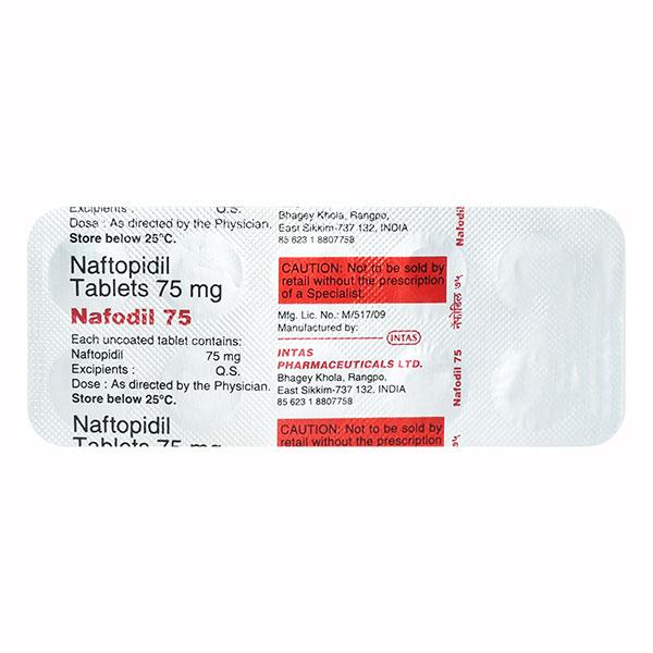 Nafodil 75mg Tablet 10'S Price, Uses, Side effects, Substitutes | Netmeds