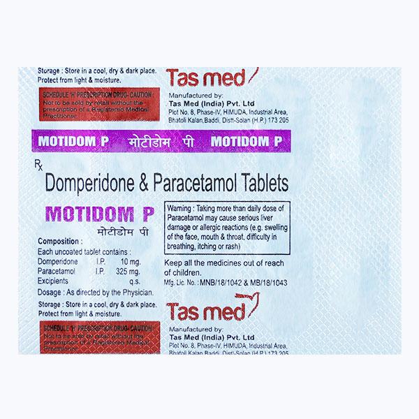 Buy MOTIDOM P Tablet 10's Online at Upto 25% OFF | Netmeds