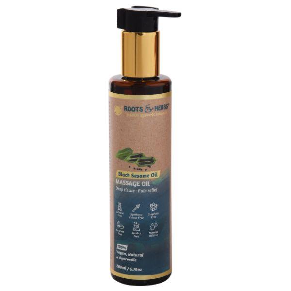Buy Roots & Herbs Deep Tissue Pain Relief Massage Oil - Black Sesame ...