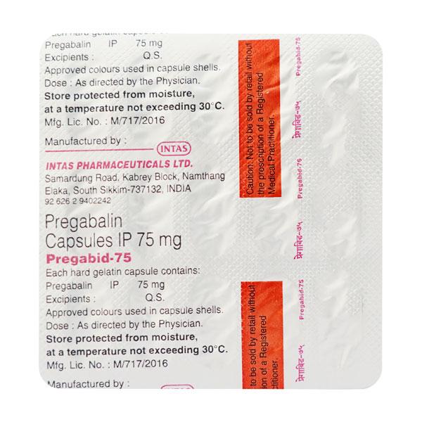 pregabid 75mg capsule
