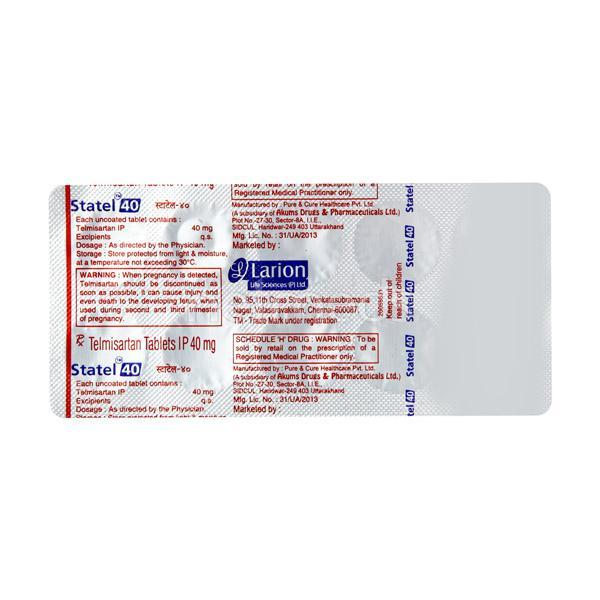 Statel 40mg Tablet 10'S : Price, Uses, Side Effects | Netmeds
