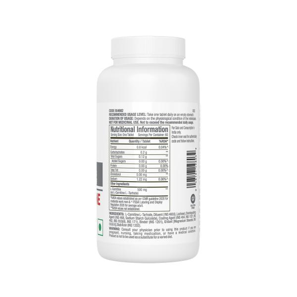 side effects to l carnitine GNC Pro Performance L-Carnitine 500 mg Tablet 60's (N) online at best price