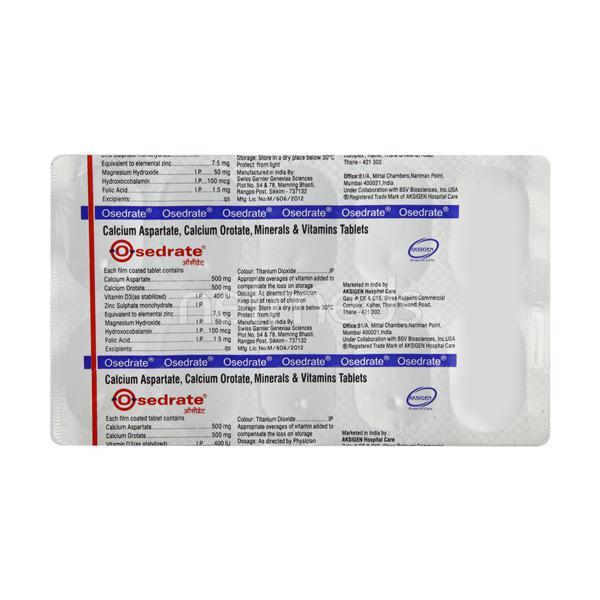 Osedrate Tablet 10'S Price, Uses, Side effects, Substitutes | Netmeds