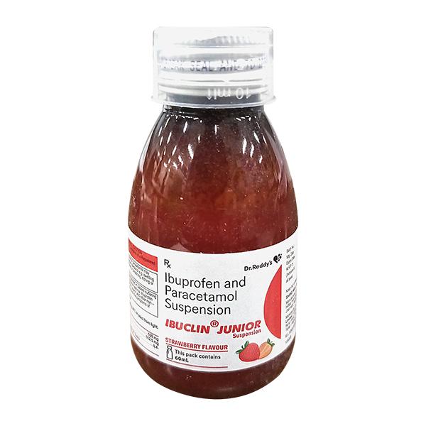 Buy IBUCLIN JUNIOR STRAWBERRY FLAVOUR Suspension 60ml Online | Netmeds