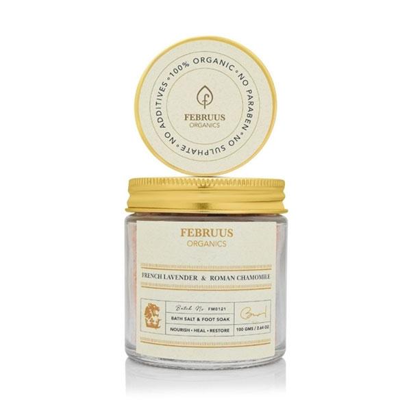 Buy Februus Organics Bath Salt - French Lavender & Roman Chamomile 100 ...