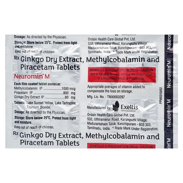 Neuromin M Tablet 10'S Price, Uses, Side effects, Substitutes | Netmeds